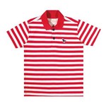 Camisa Marisol Polo Play Listrada Menino Vermelho