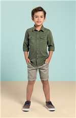 Camisa Masculina Infantil Carinhoso Verde - 6