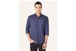 Camisa Menswear Jacquard Geo - Azul - P