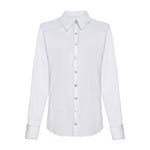 Camisa Mirtila Branco/ Pesponto Preto - 36
