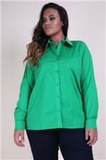 Camisa Plus Size Pala Bordada Verde PP