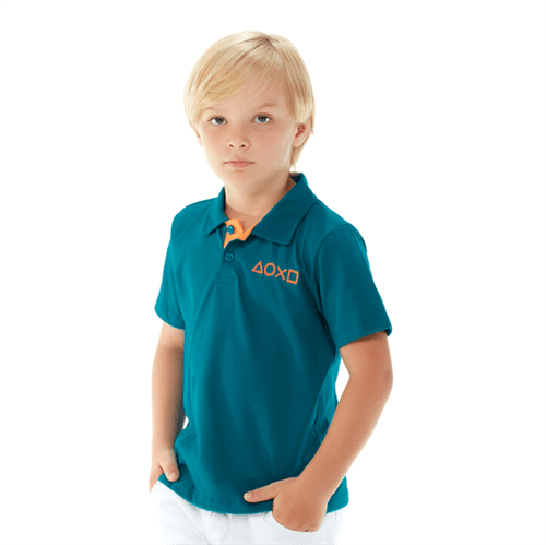 Camisa Polo Infantil Abrange Game Verde 04