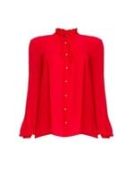 Camisa Romain de Seda Vermelha Tamanho 42