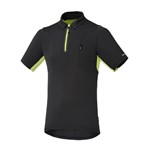Camisa Shimano de Passeio Polo Shirt Masculina-PRETO COM VERDE-GRANDE