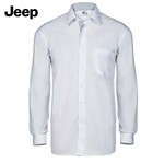 Camisa Social Manga Longa Masculina Jeep Branca / Cinza Jeep - 18.01.0054 Tamanho 1