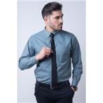 Camisa Social Masculina Tradicional Fácil de Passar Cinza F09993a 01