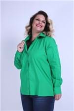 Camisa Tricoline Plus Size Verde M