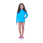 Camisa Uv Fps 50+ Kids Feminina Azul Claro Royal