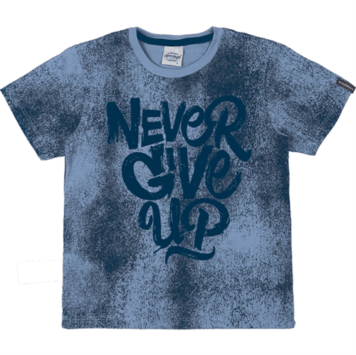 Camiseta Abrange Juvenil Never Give Up Azul 12