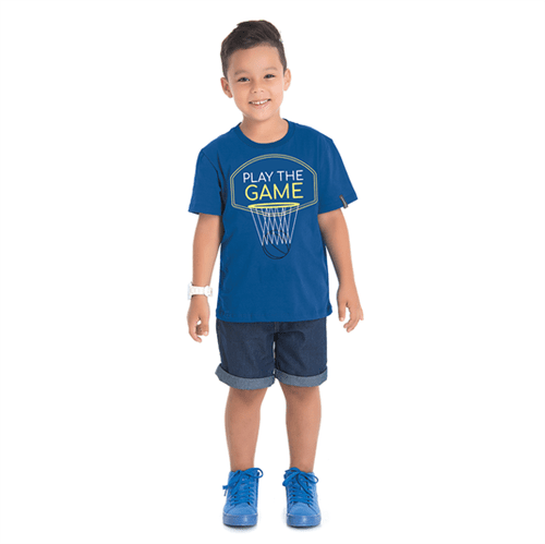 Camiseta Abrange Infantil Play The Game Azul 08