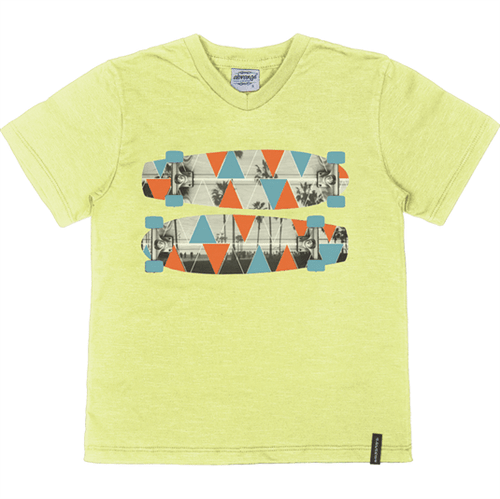 Camiseta Abrange Infantil Skate Azul Amarelo 08