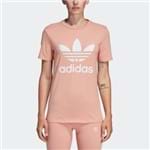 Camiseta Adidas Trefoil Rosa Mulher P