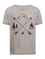 Camiseta Arrows de Algodão Cinza Tamanho X