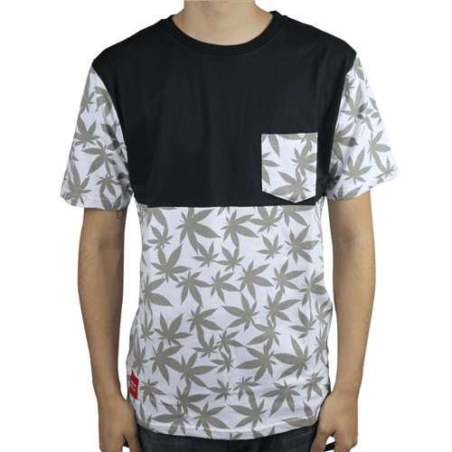 Camiseta Asphalt Especial Leaves 43 Preto/branco P
