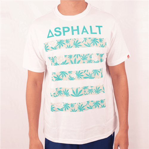 Camiseta Asphalt Royal Kush Print Branco P