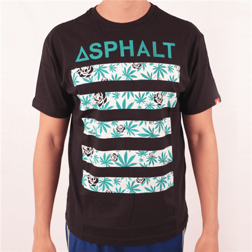 Camiseta Asphalt Royal Kush Print Preto/verde G