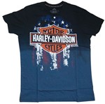 Camiseta Harley Davidson Bandeira Tam. M Preta