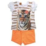 Camiseta Baby Tigre e Short Laranja 1