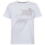 Camiseta Basic V8 Masculino Corvette Gm Branco P 11059