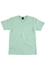Camiseta Básica Gola V Verde - 8