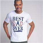 Camiseta Best Dad Ever Branco - P