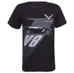 Camiseta Black V8 Infantil Corvette Gm Preto 2 Anos 11077
