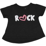 Camiseta Boo! Kids Rock Girl Preto