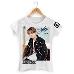Camiseta Bts Baby Look Jung Kook 97 Branca