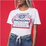 Camiseta Budweiser Silk Branca Tam - M