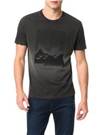 Camiseta Calvin Klein Jeans Estampa Montanhas Cinza Grafite - XGG