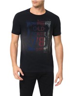 Camiseta Calvin Klein Jeans Estampa Old Route 78 Preto - PP