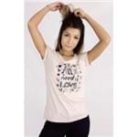 Camiseta Camis All You Need Is Love Rosê CaFarah G