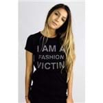 Camiseta Camis I Am a Fashion Victim Preta CaFarah GG
