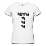 Camiseta Camisa Feminina Babylook Camila Cabello Havana Oh na Na Turne Nbts Algodão Branca
