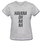 Camiseta Camisa Feminina Babylook Camila Cabello Havana Oh na Na Turne Nbts Algodão Cinza