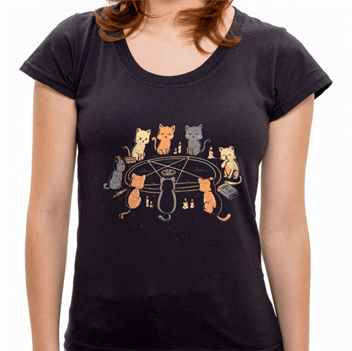 Camiseta Cat Ritual - Feminina - P