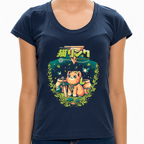Camiseta Cat Zelda - Feminina P