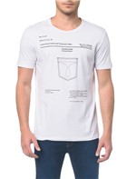 Camiseta CKJ Mc Est Bolso Branco 2 - PP