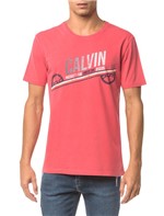 Camiseta Ckj Mc Est. Calvin Engrenagem - Vermelho - M