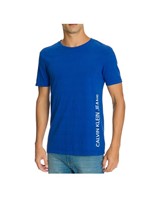Camiseta Ckj Mc Est Logo Lateral - Azul Médio - P