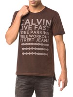 Camiseta Ckj Mc Estampa Calvin Live Fast - Vermelho - Pp