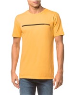 Camiseta Ckj Mc Logo Palito - Amarelo Ouro - P