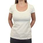 Camiseta Clássica Feminina Lisa Off White