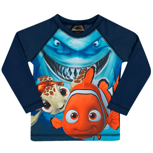 Camiseta com Proteção Azul Procurando Nemo - 2T