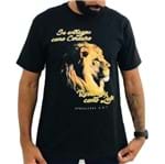 Camiseta Cordeiro e Leão - Preta P