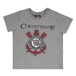 Camiseta Corinthians Embroidery Infantil Cinza