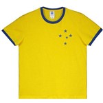 Camiseta Cruzeiro Brasil Infantil Amarela