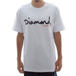 Camiseta Diamond OG Script In Black/Red (M)