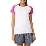 Camiseta Esportiva Pulse Mangas Estampadas Branco / Pink M
