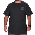 Camiseta Estampada Central Surf Tamanho Especial - Preto/mescla - 1G